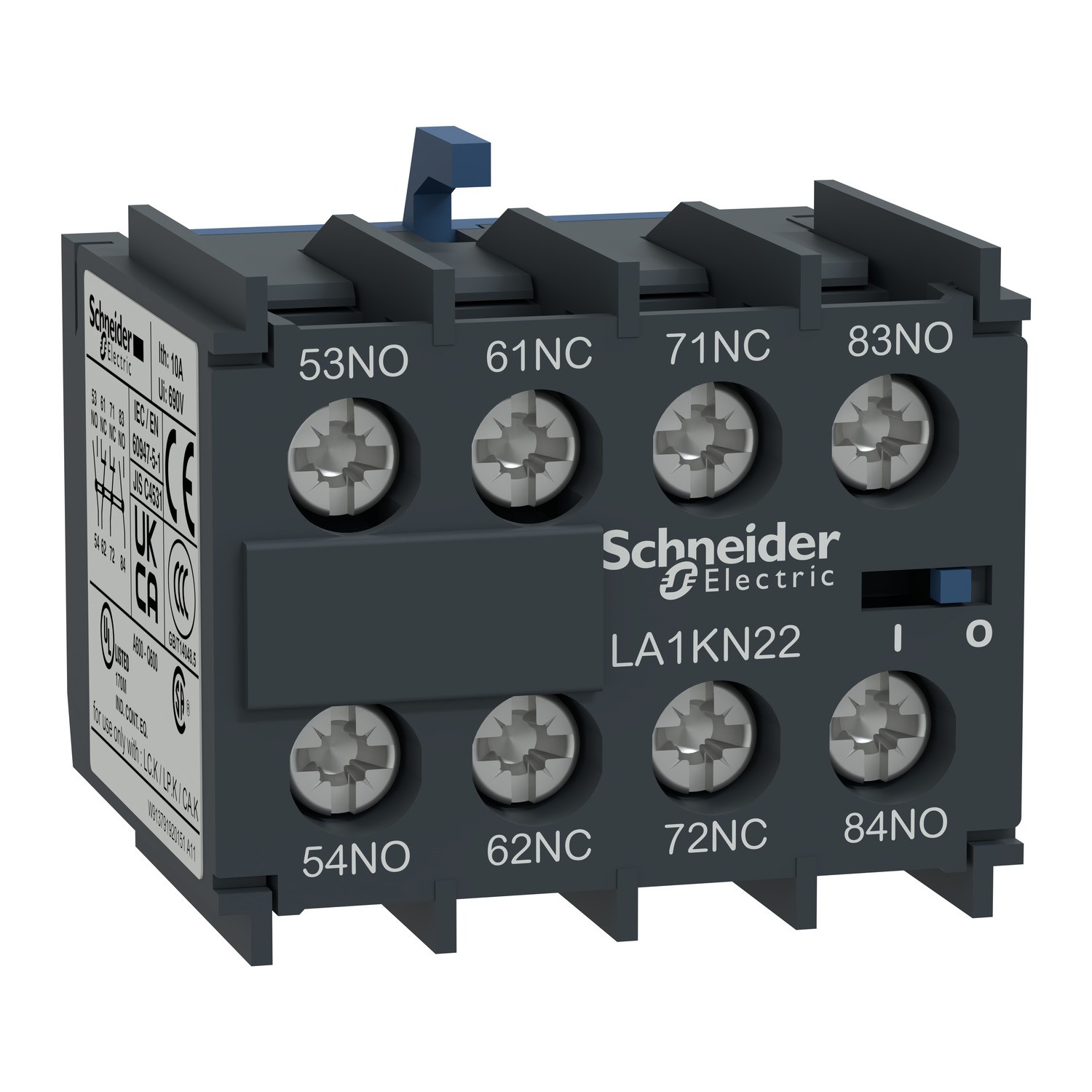 Schneider LA1KN22 – TeSys K aux contact block 2NO+2NC screw – Made In Indonesia