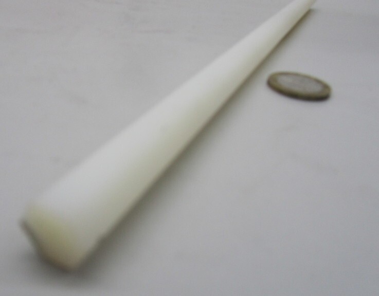 Nylon 6/6 Natural Tint Hex Rod 7/16″ (.437″) Hex x 12″ Length