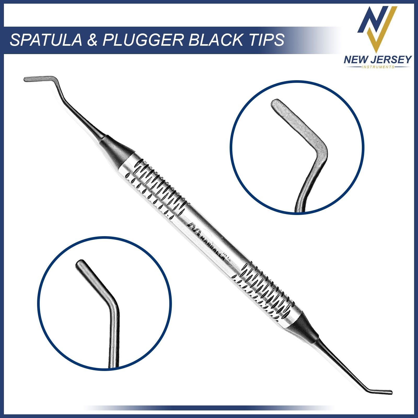 Dental Composite Filling Instruments Spatula & Plugger Mate Black Tips