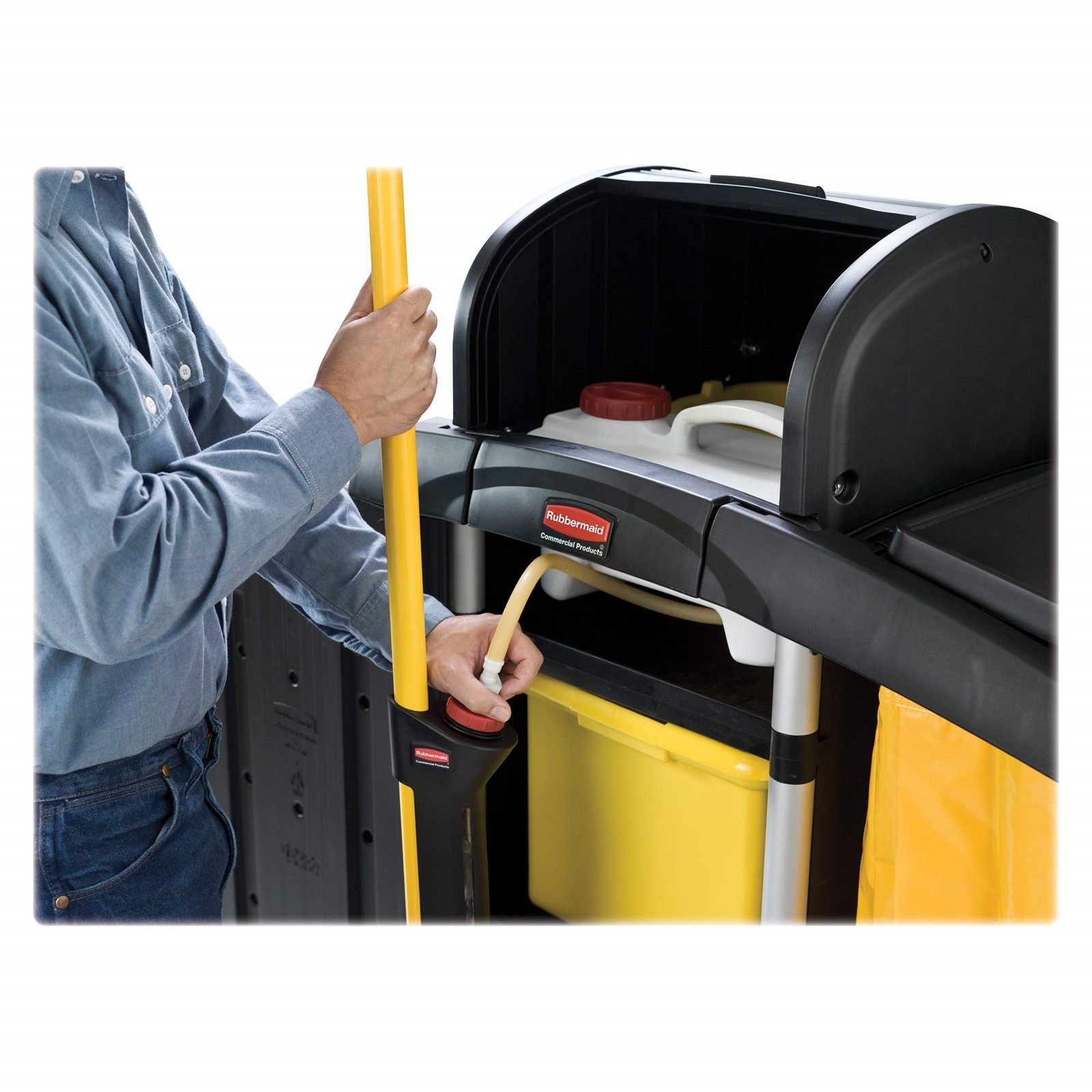 Pulse Microfiber Spray Mop System 17″ Microfiber Head 52″ Yellow Plastic Handle