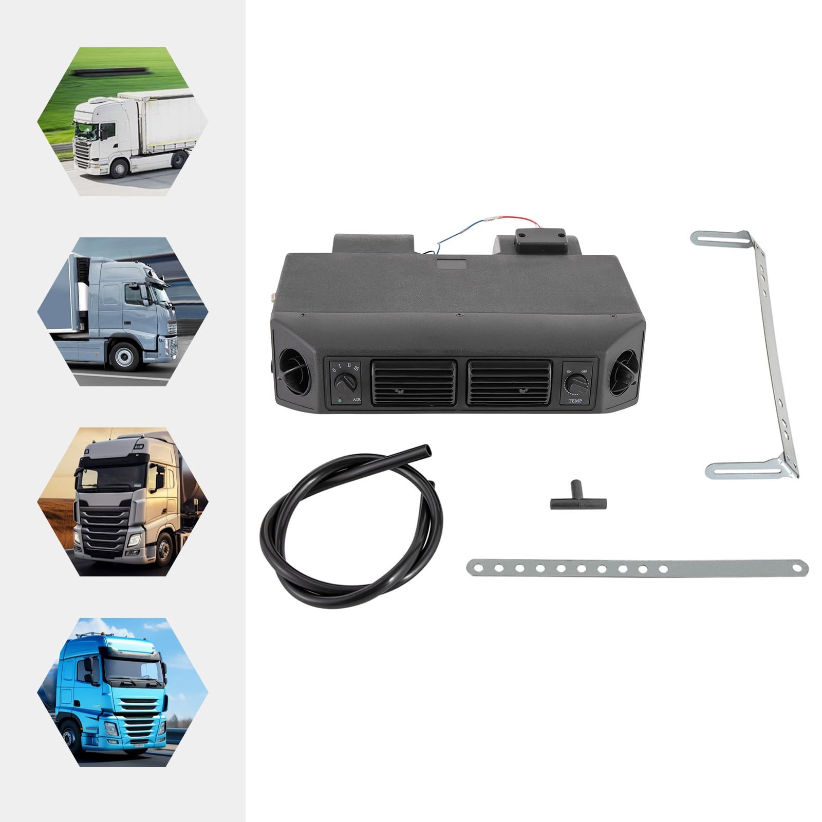 12V Universal Under Dash AC Evaporator Kit 3 Speed 3200kcal/h for Classic Car RV