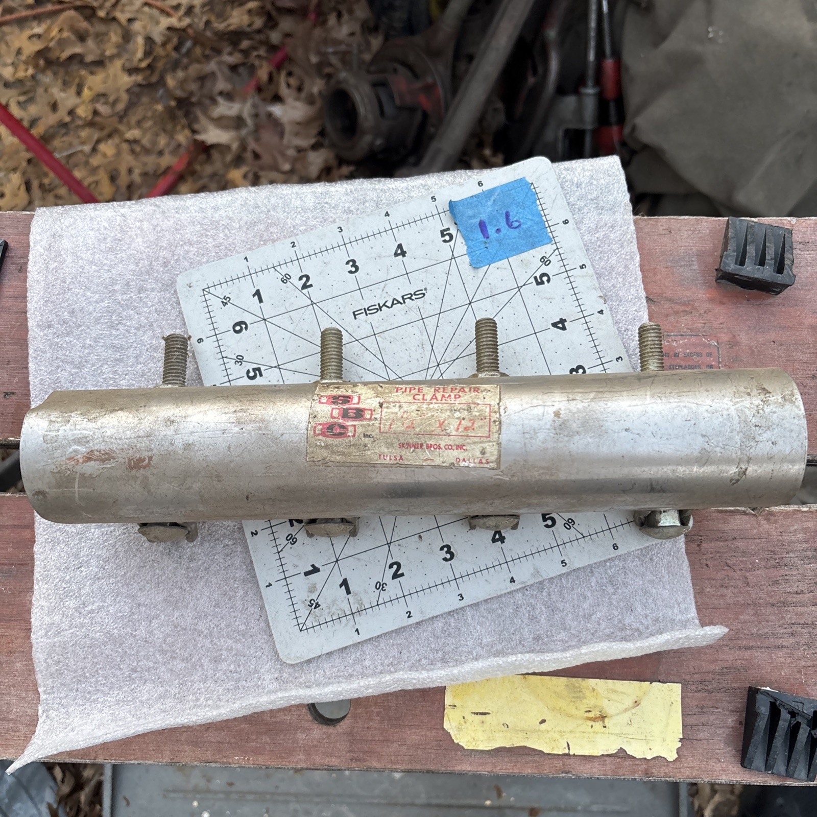 Pipe Repair Clamp 1-1/2″ (1.90 OD) x 12″ Long, Partial Coverage, Stainless Band