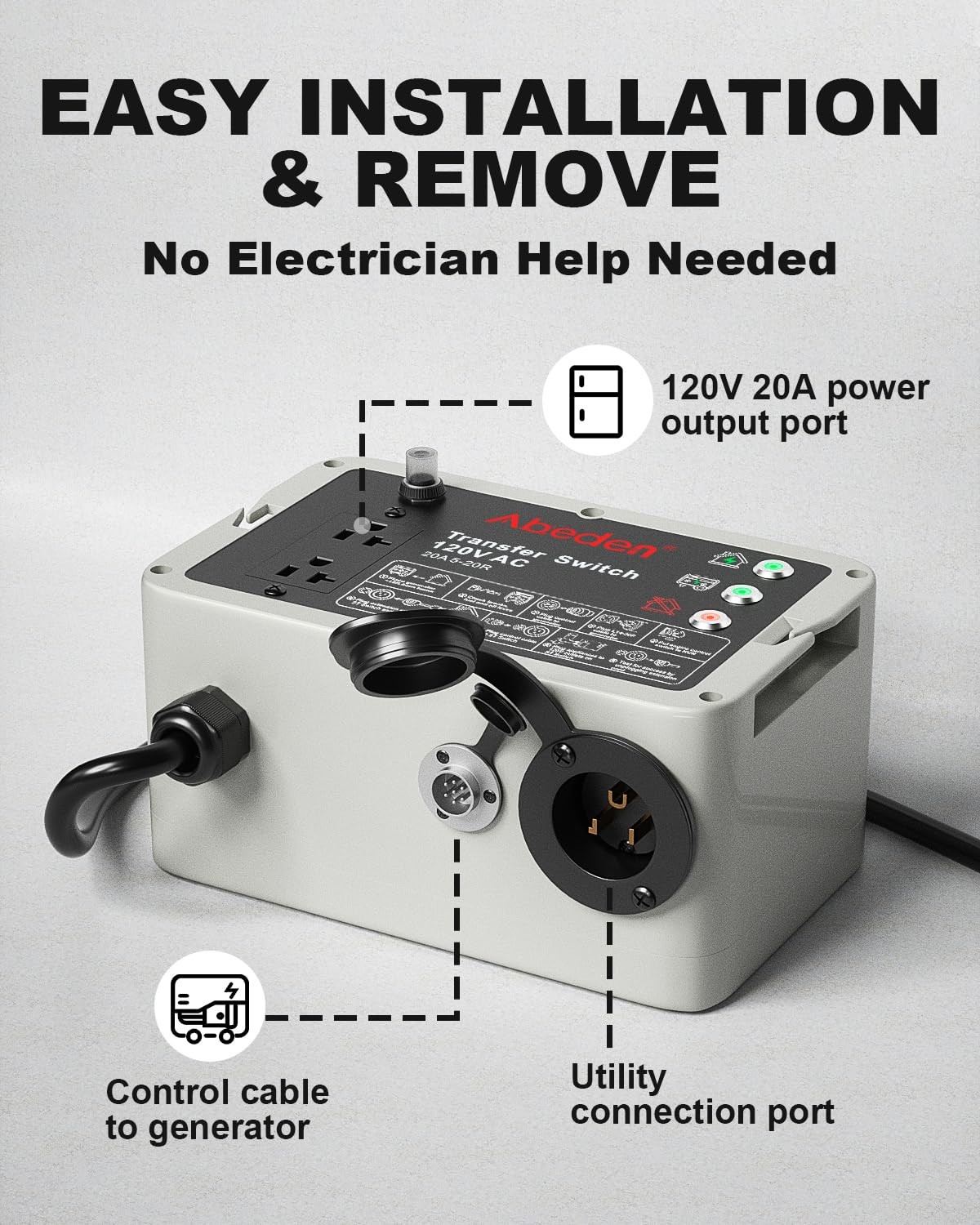 Transfer Switch 120V AC Compatible with Westinghouse Portable Generator