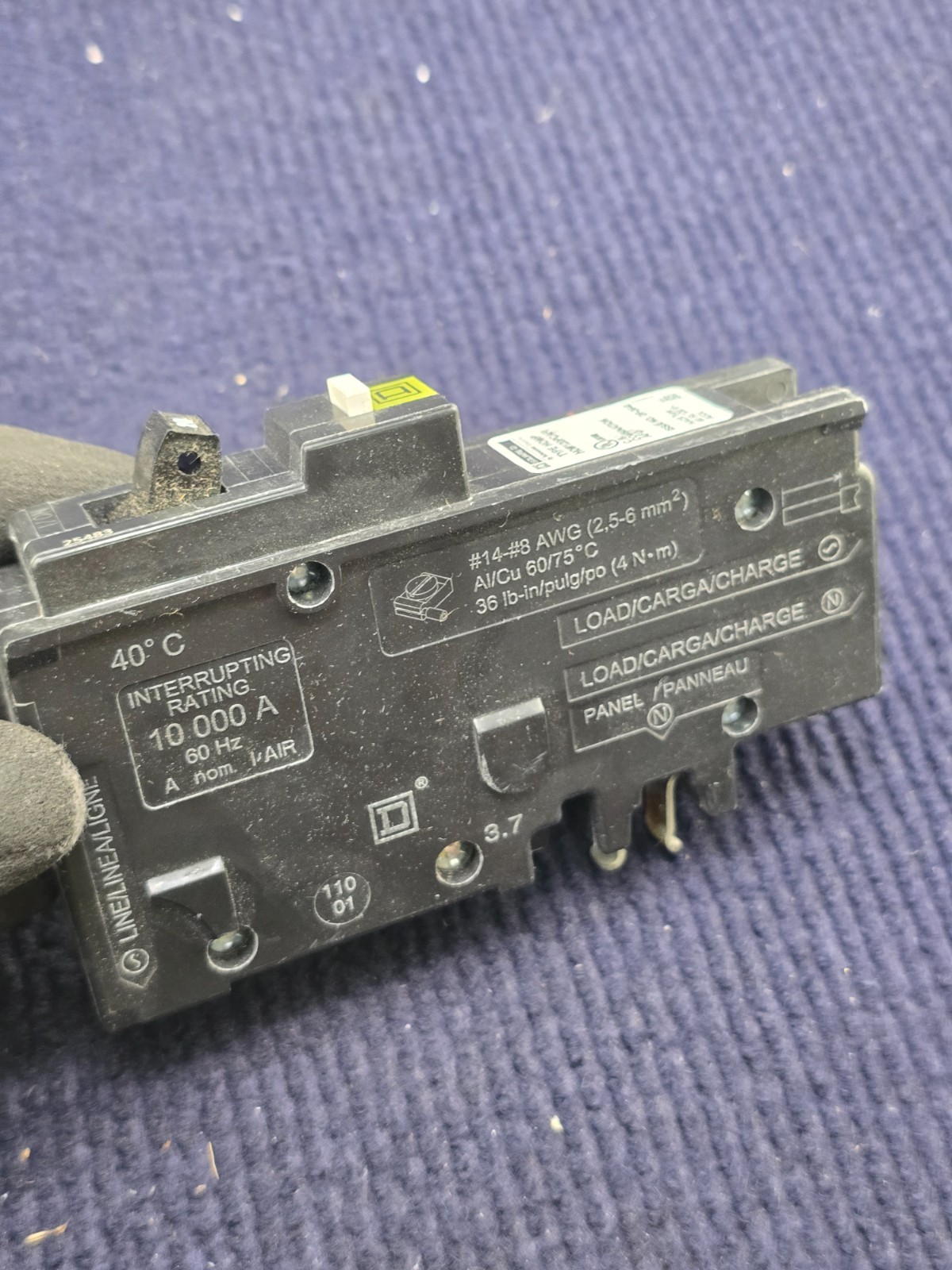 Square D HOM120PCAFI: Homeline 1 Pole 20A 120VAC Mini Circuit Breaker