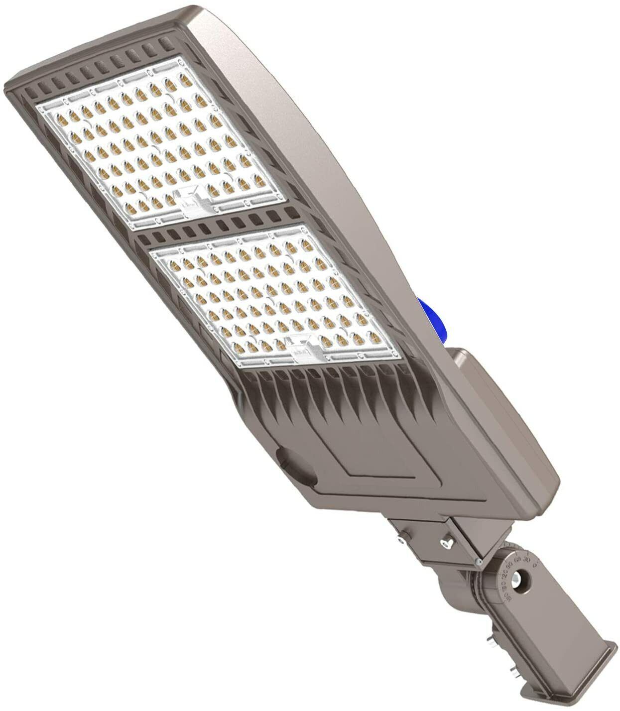 320W LED Shoebox Street Pole Light Fixture 48000LM Dusk to Dawn Parking Lot Lamp