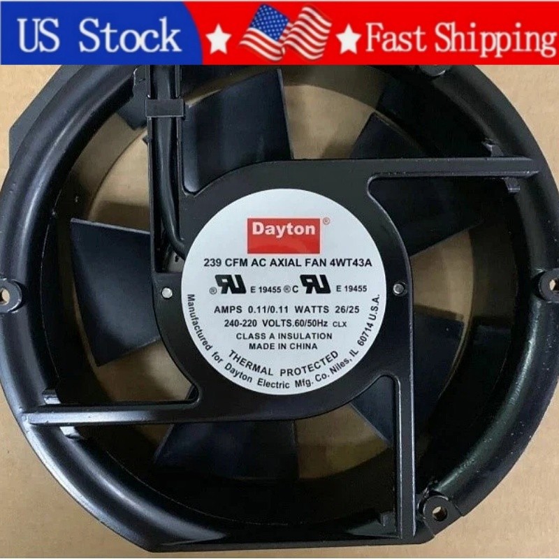 4WT43A 1PCS New Dayton 4WT43A 239 CFM AC Axial Fan 240-220V 26/25W Fast Shipping