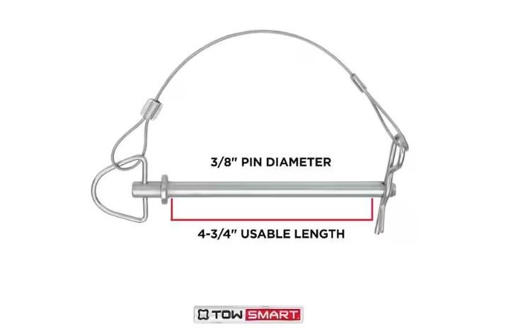 3/8 in x 4-3/4 in Steel Clevis Pin Zinc-Plated Heavy Duty Fastener