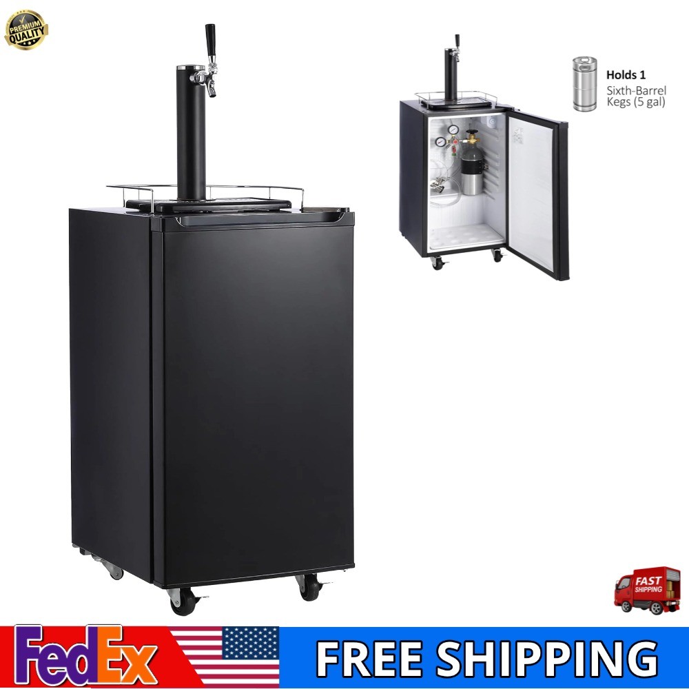 Full Size Kegerator Refrigerated Beer Dispenser WITH Single Faucet 32°F- 50°F