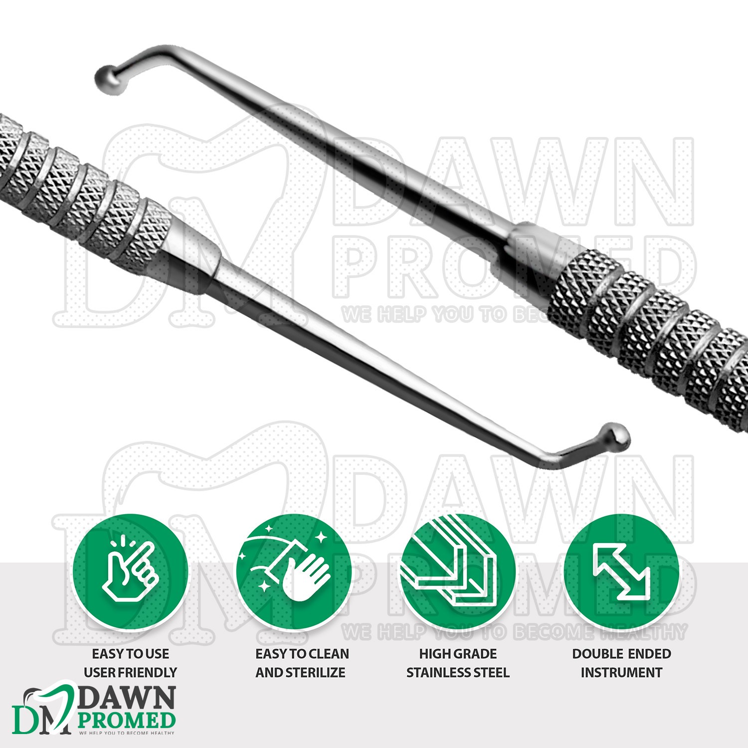 Dental Ball Burnisher 1 Double Ended 1.3mm & 1.8mm Amalgam Filling Instruments