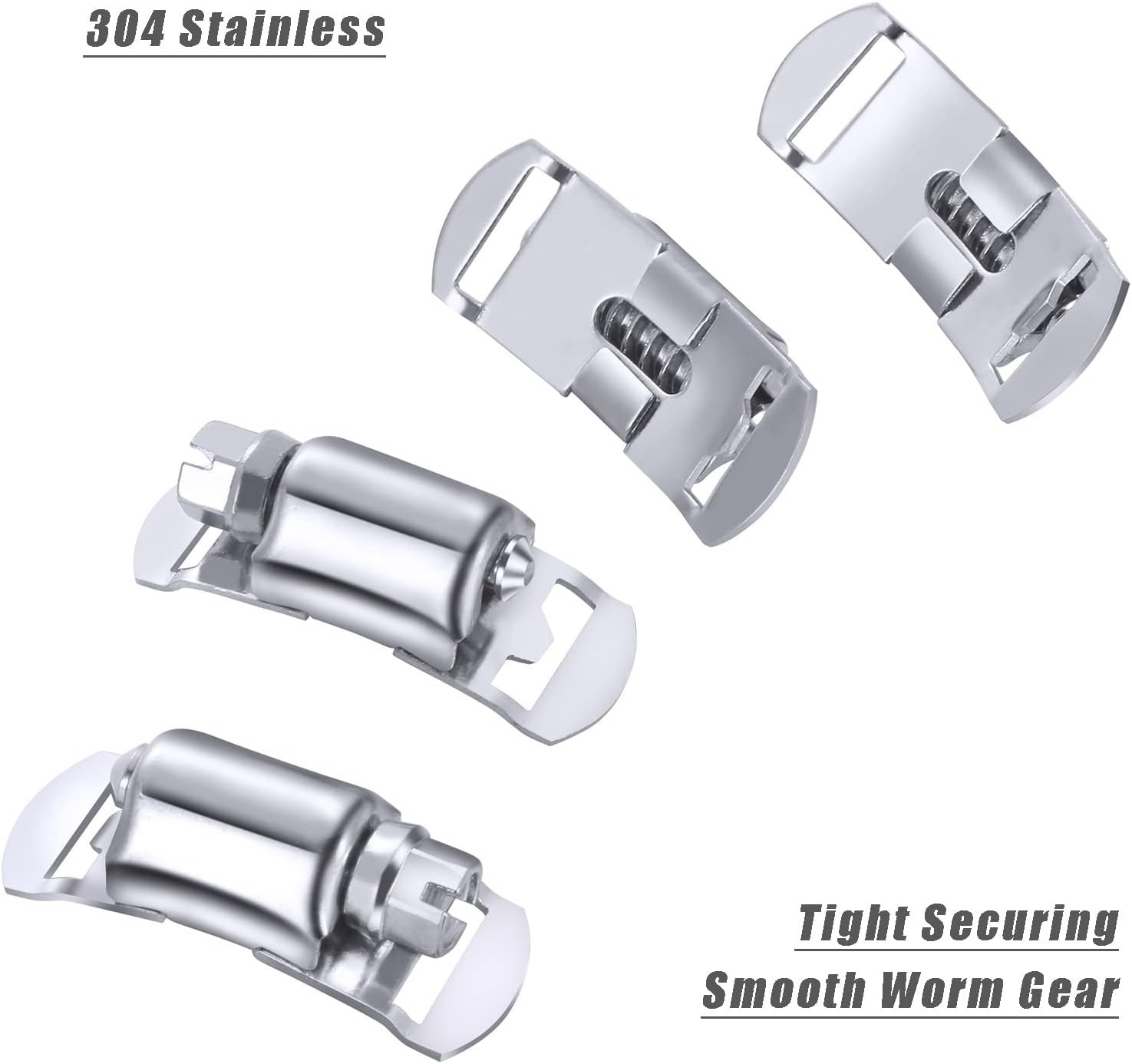304 Stainless Steel Hose Clamp Assortment Kit DIY Cut-To-Fit 12 FT Metal Strap+8