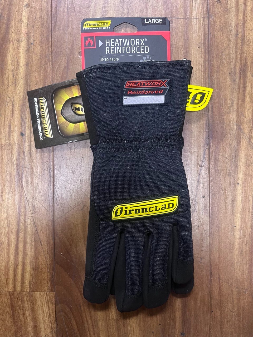 Ironclad Heat Resistant Mechanic Fabricator Performance Gloves w/Kevlar Hw4-04-L