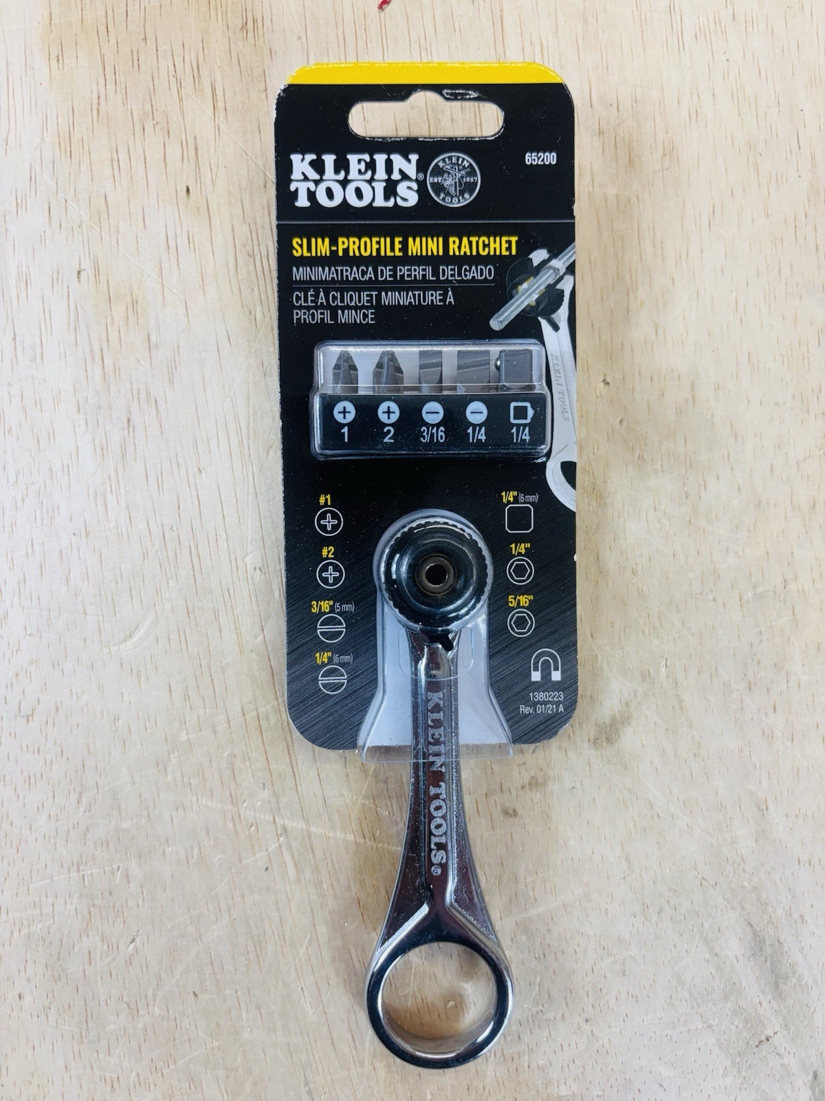 New Klein Tools Ratchet Set 5-Piece Slim Profile Mini Set