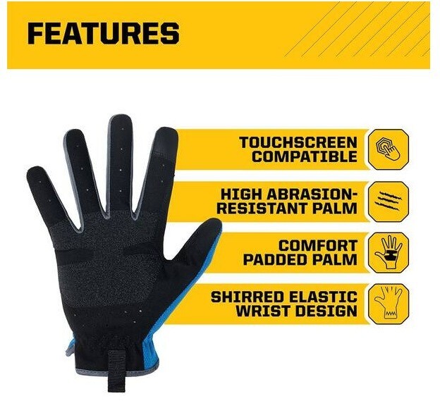 Firm Grip Large Workmaster Work Gloves, Touch Screen