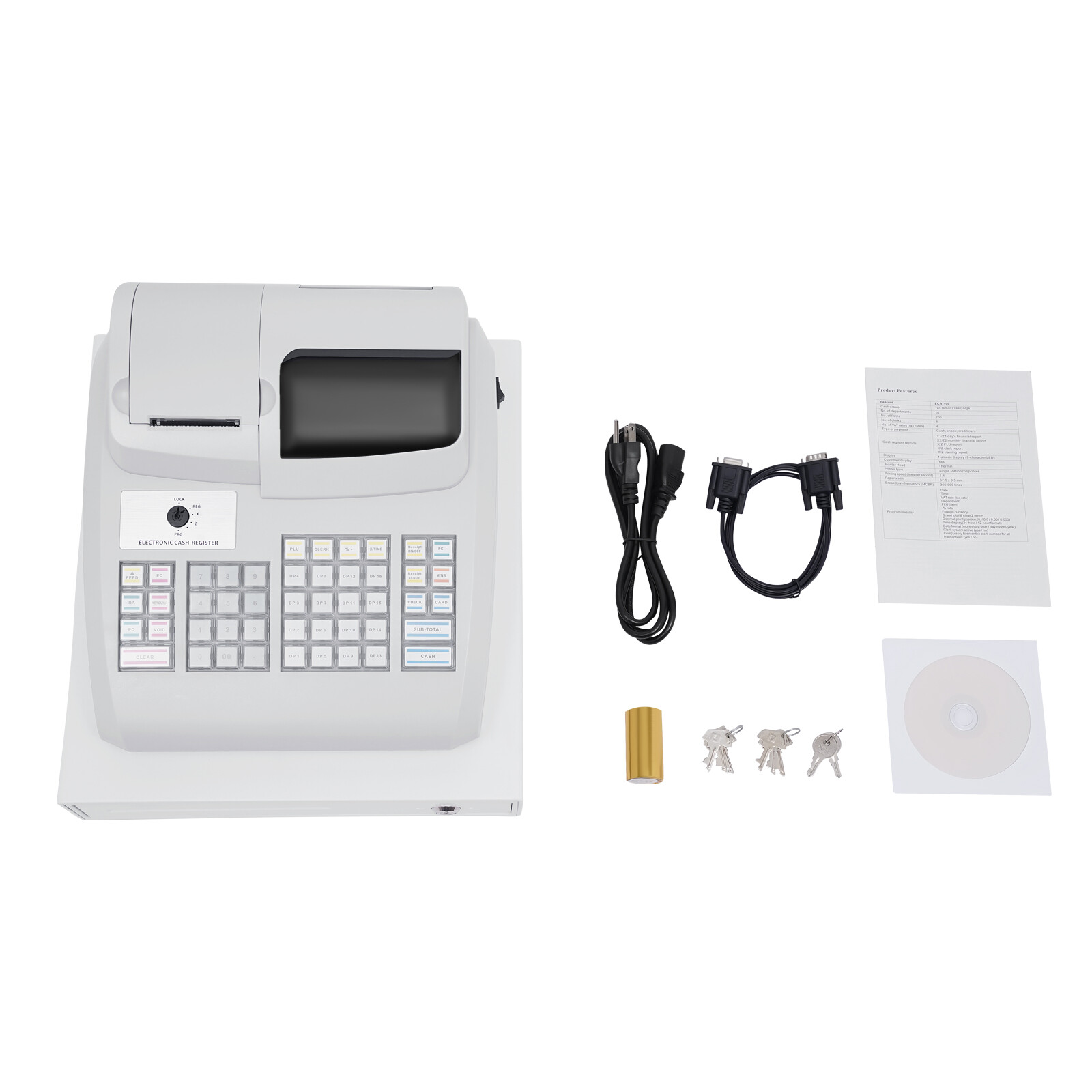 POS Cash Register Electronic Drawer Box LED Display For Restaurant Bills Coins