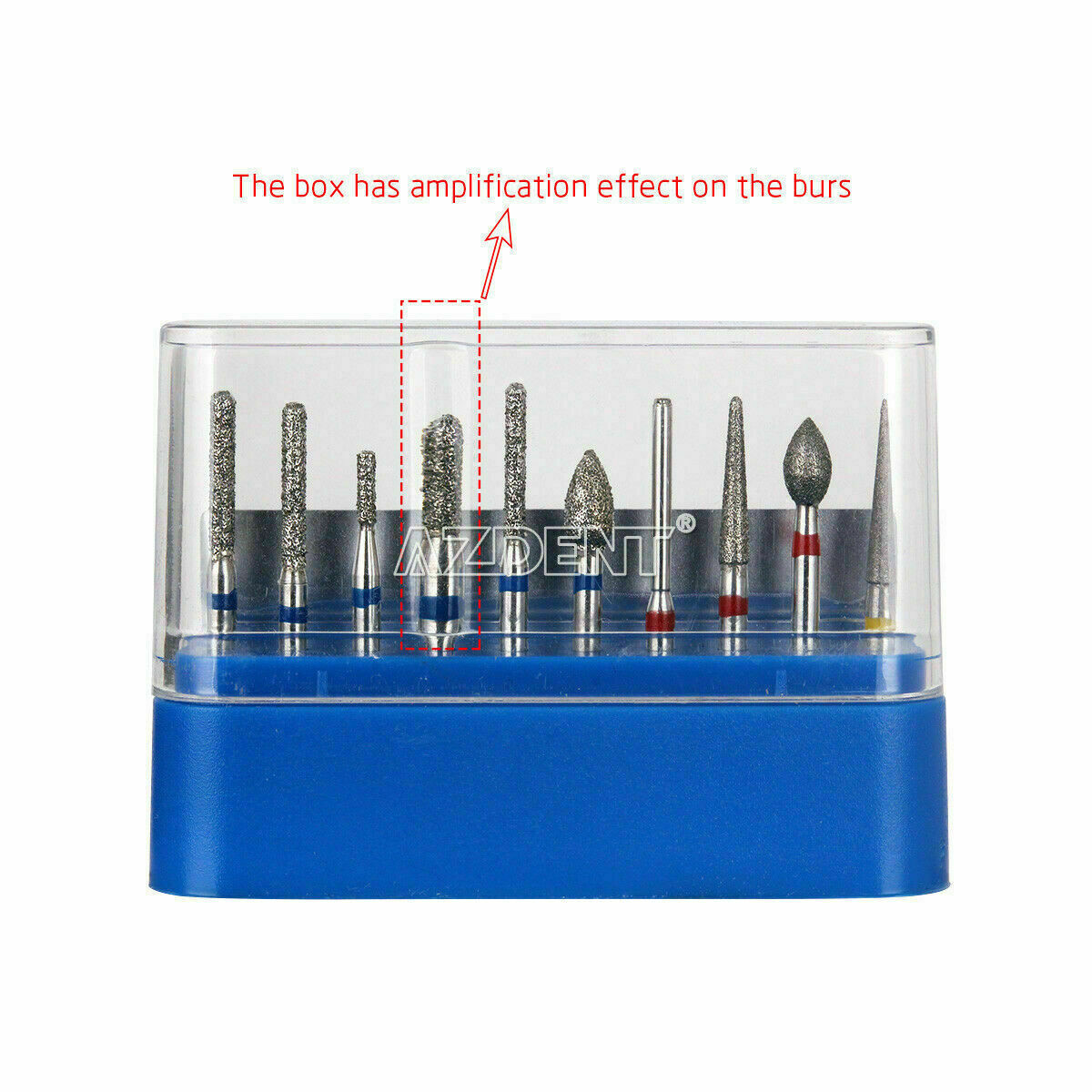 AZDENT Dental Air Turbine Crown Preparation Diamond Burs Anterior Teeth Drills