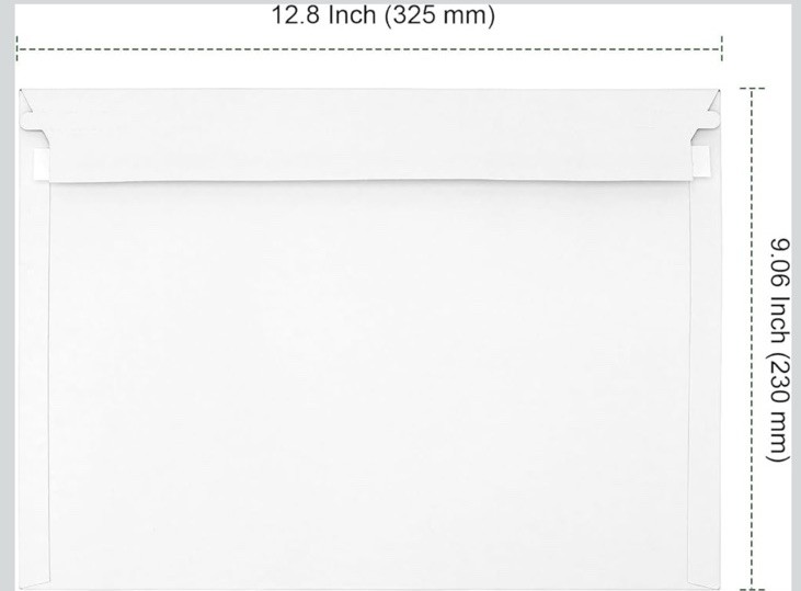50 PCS 9 x 12 Inches White Cardboard Lightweight Mailers, Self Seal, Not Rigid