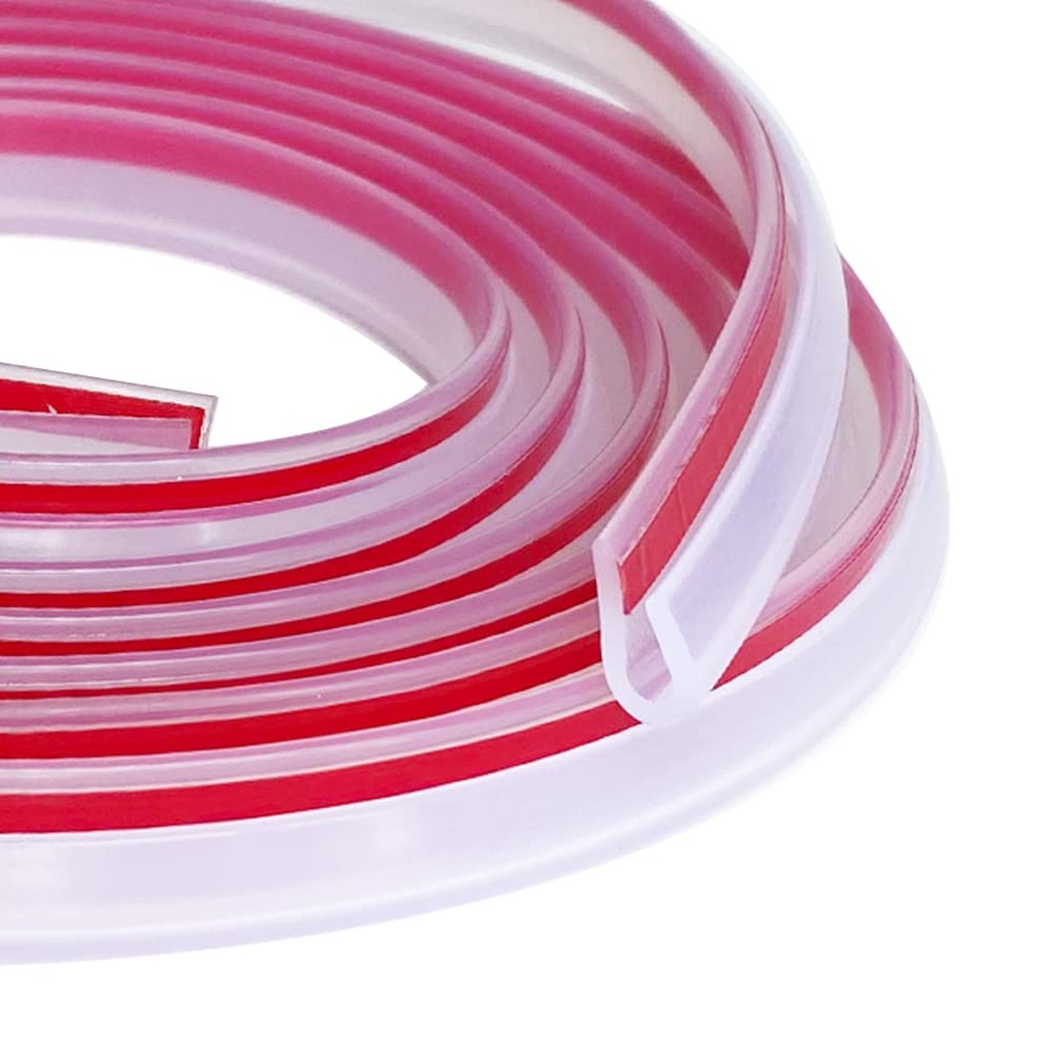 Clear Rubber Edge Trim, U Channel Rubber Seal Strip with Self-Adhesive Tape, …