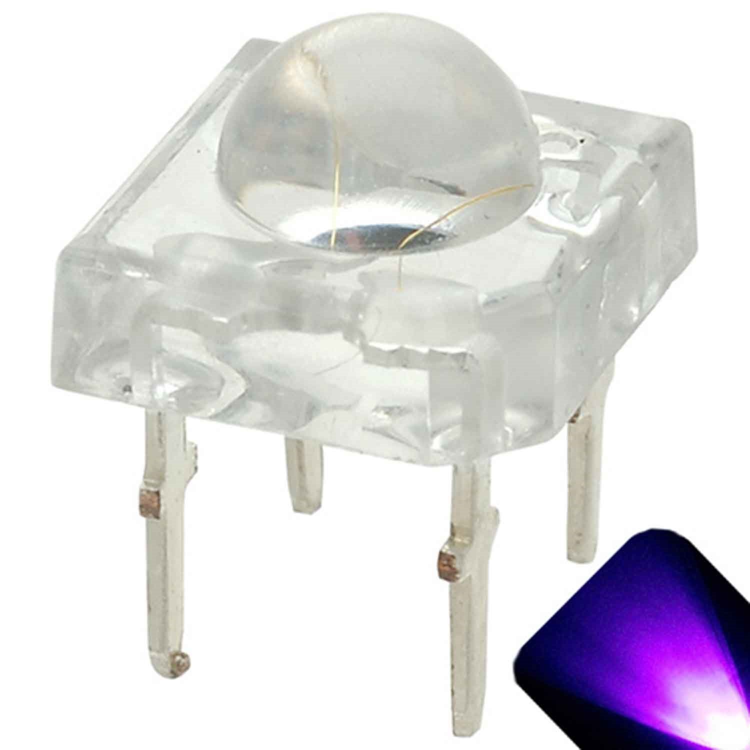 50 x LED 5mm Dome Superflux UV Purple Piranha LEDs Sign Tail Lights Super Flux