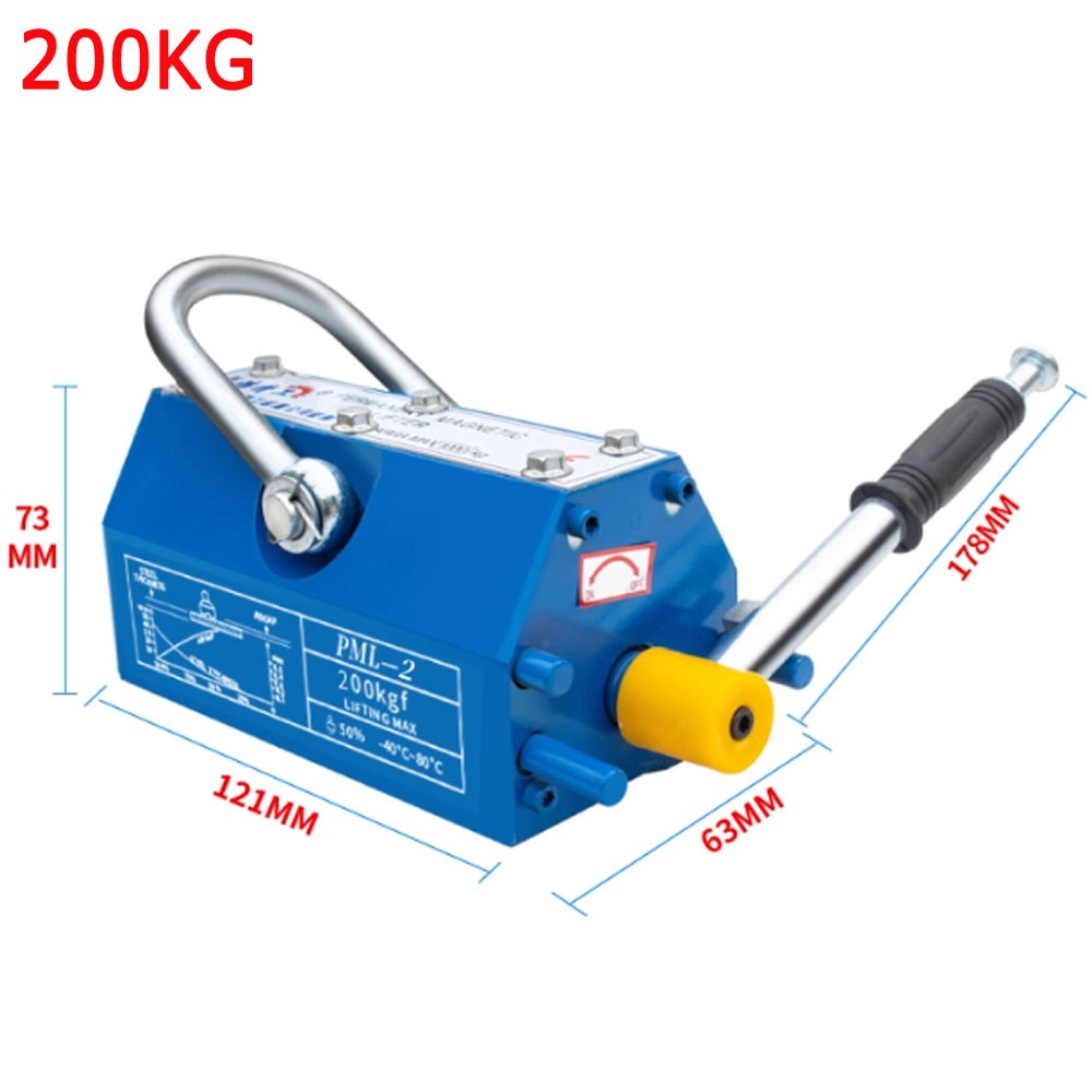 Permanent Magnetic Lifter 100KG / 200KG / 400KG / 600KG Lifting Magnet Blue