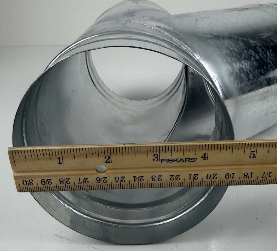 45 Degree 4.5×4.5×4.5 Inch Wye Branch Duct Splitter Galvanized Steel-3Way-Welded