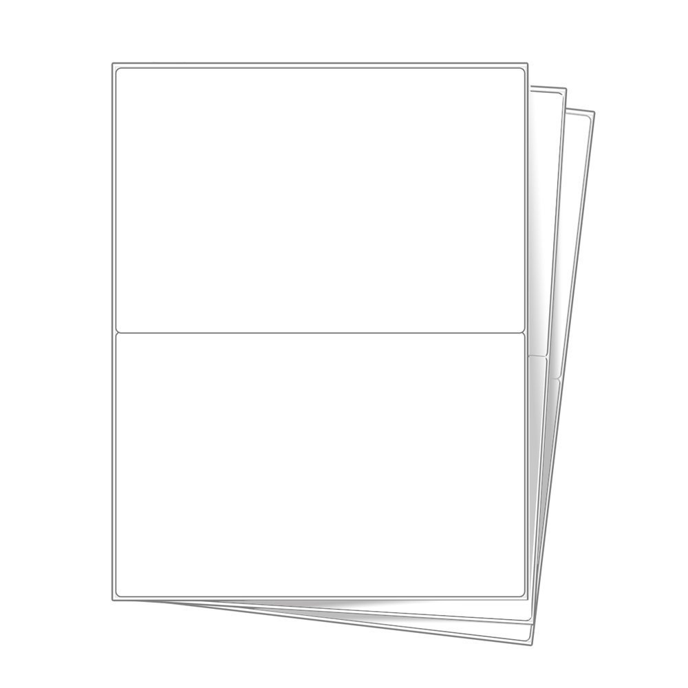 500 Half Sheet 8.5×5.5 Shipping Labels Round Corner For Laser Inkjet Printer