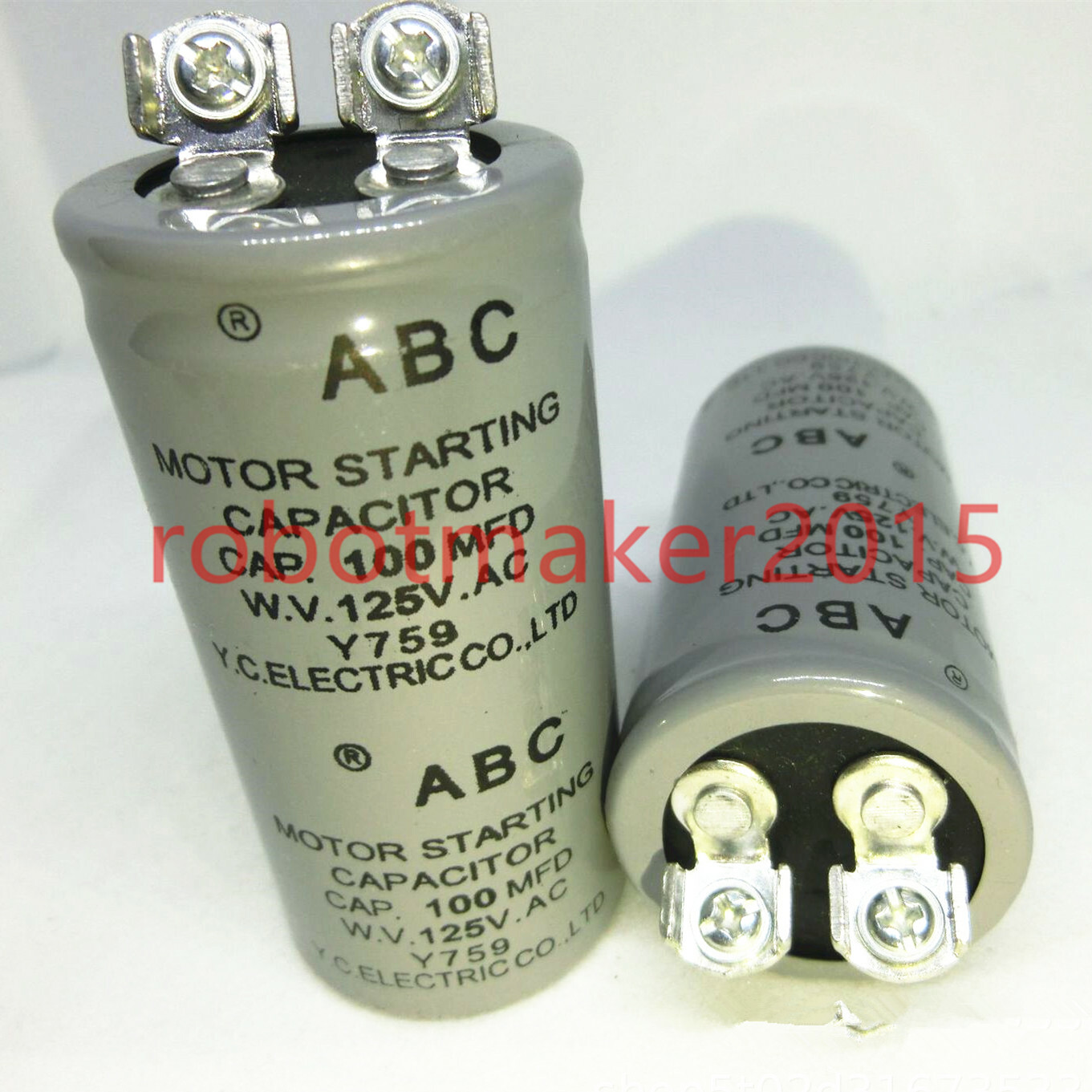 100MFD 100UF 125VAC HVAC 125V CD60 Motor Starting Capacitor 2 Pins Brand New