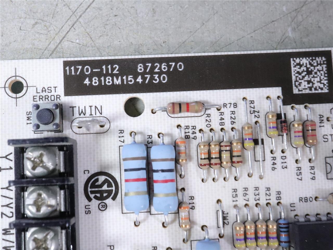 YORK 1170-112 Furnace Control Ignition Circuit Board SOURCE 1 112 872670