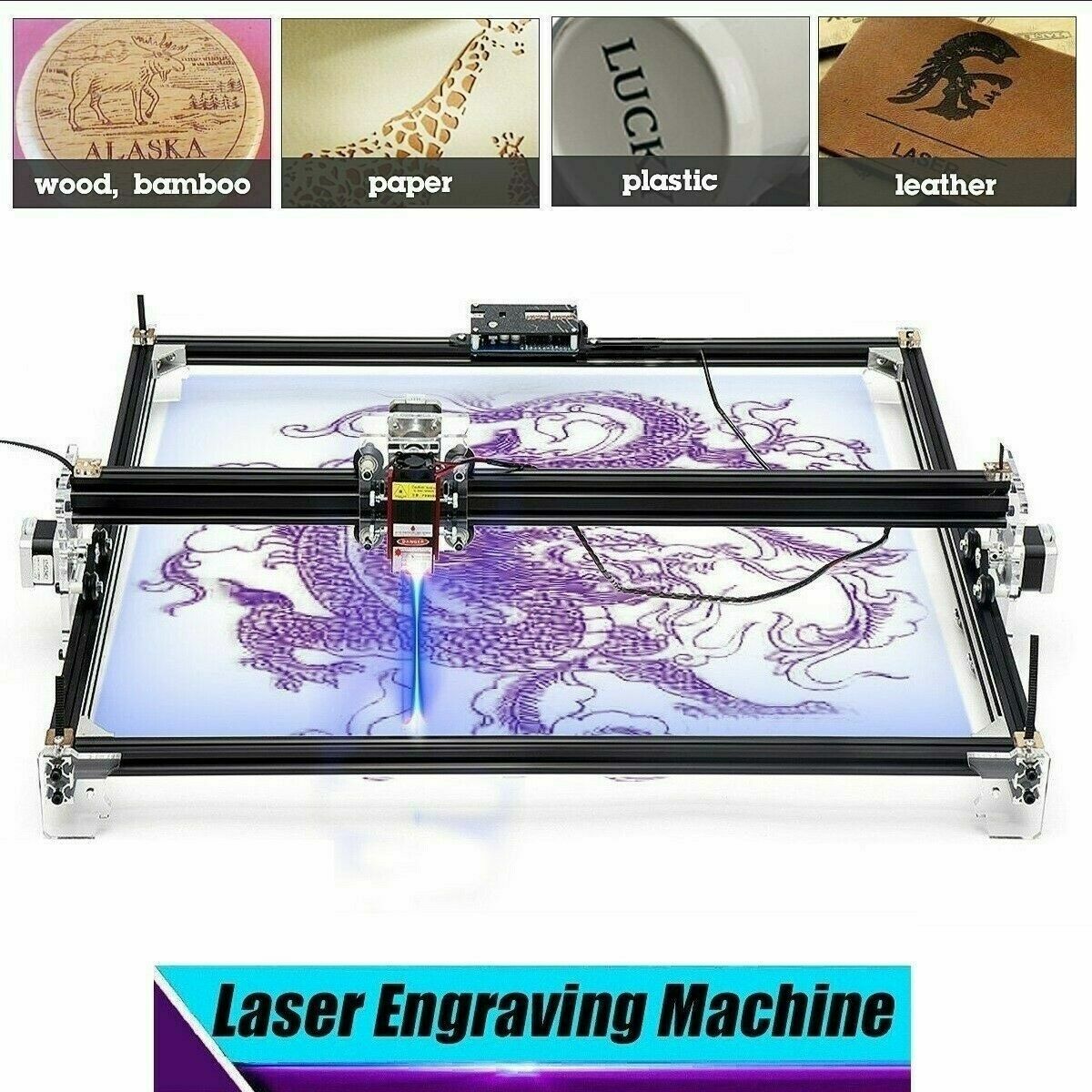36000MW CNC Blue Laser Engraving Machine 36W Cutter 650x650mm DIY Engraver lazer