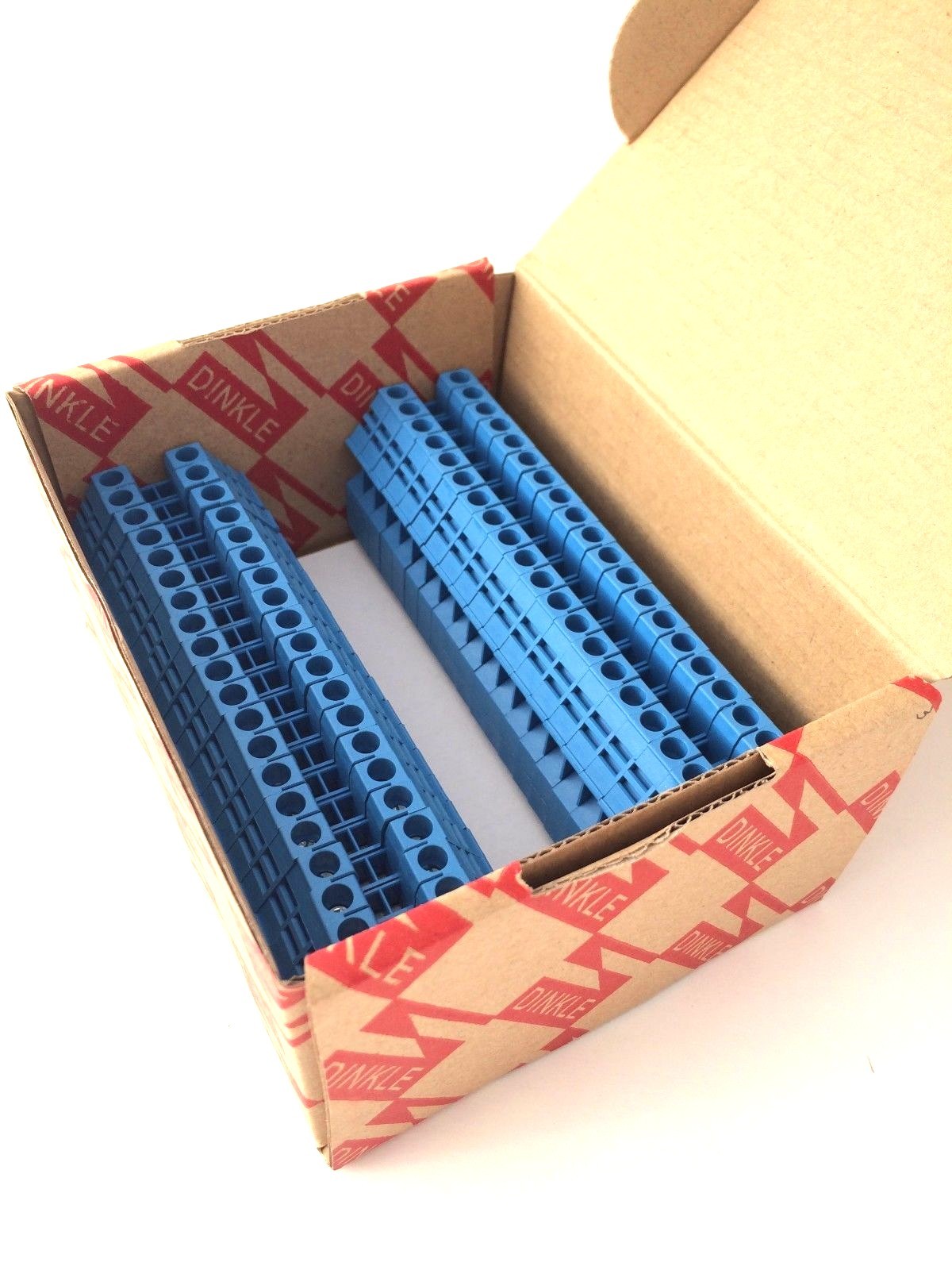 DIN Rail Terminal Blocks 40 Quantity DK4N-BL Blue Dinkle 10 AWG Gauge 30A 600V