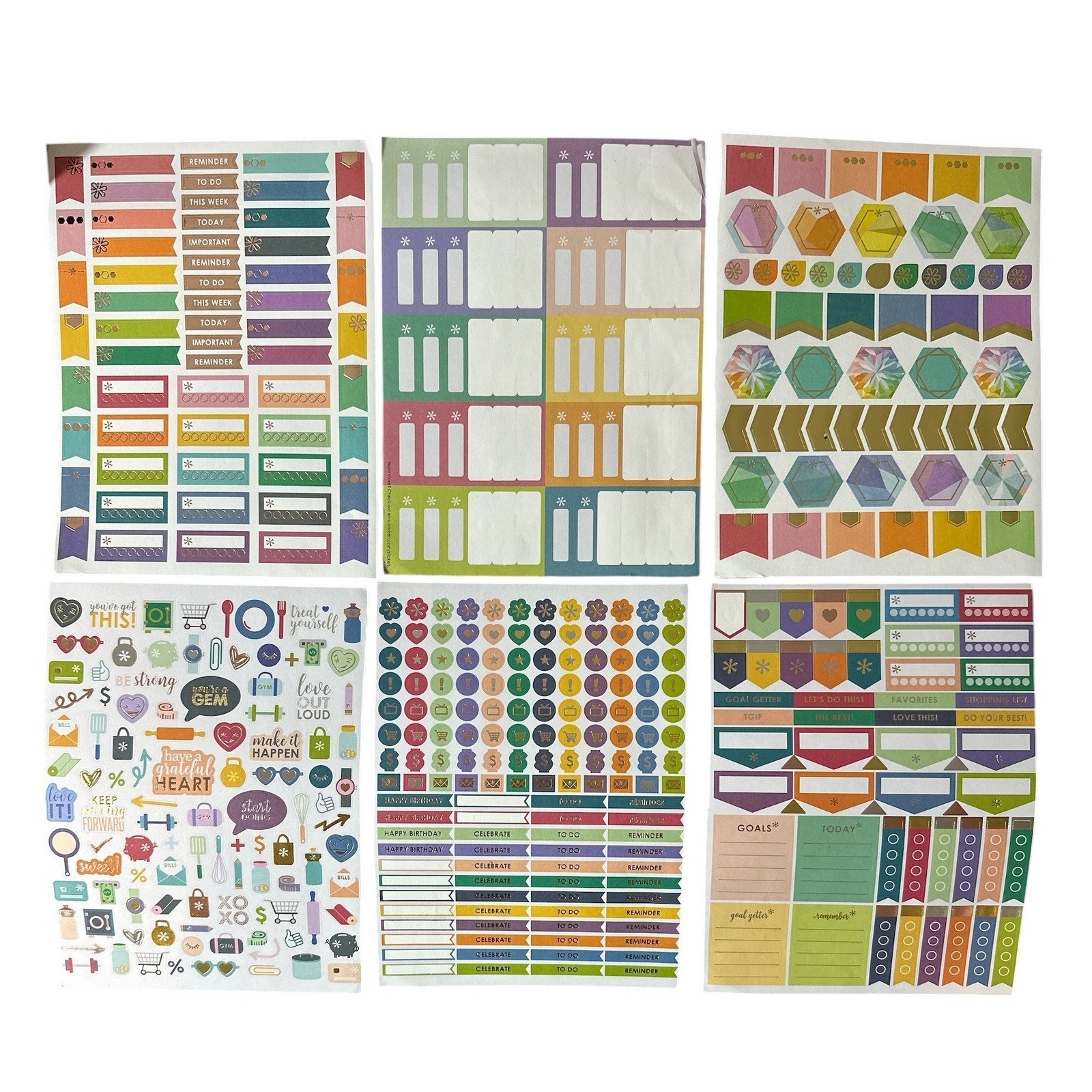 HUGE Erin Condren Planner Lot Leather Folio Stickers Calendar Dashboards & MORE