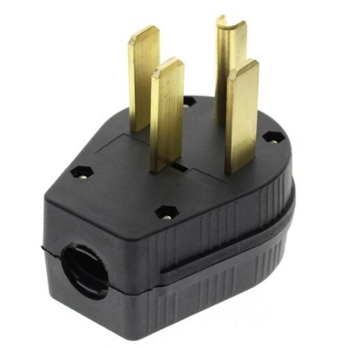 NEMA 14-50P 50A 125/250V Straight Blade Angle Plug for Dryer RV Generator 14-50P