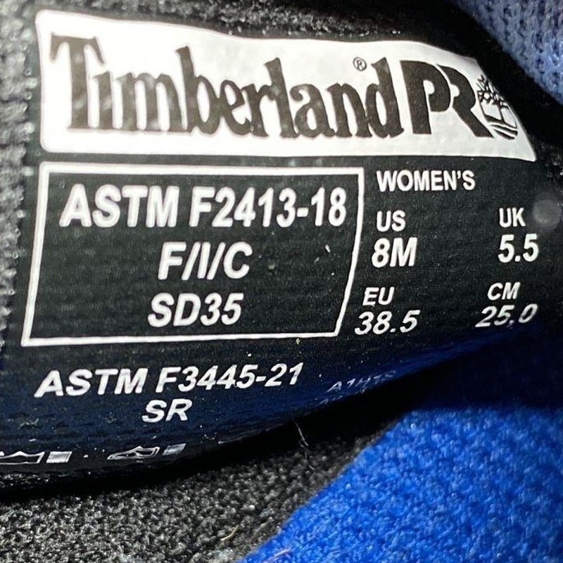 NWOT Women’s 8M TIMBERLAND PRO Powertrain Purple Black Alloy Toe Work Sneakers