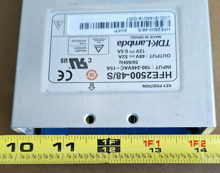 Power Supply, 120-240VAC to 48VDC or 12VDC OUT, TDK-Lambda HFE2500-48/S