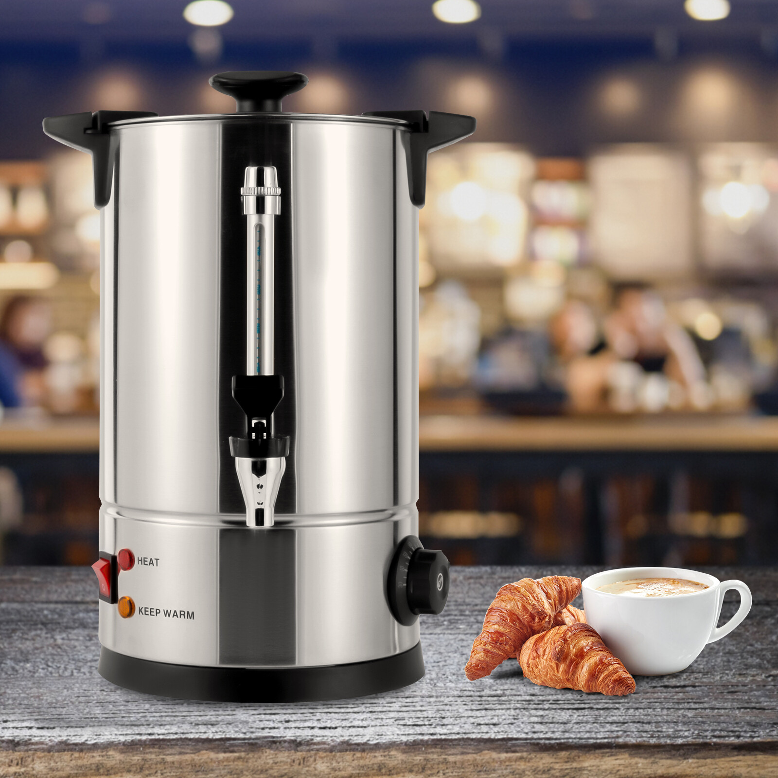 8L/2.11gal Premium Commercial Coffee Machine Large Stainless Steel Coffee Maker