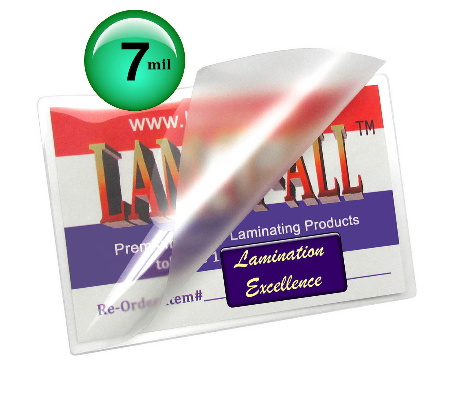 LAM-IT-ALL 7 Mil File Card Hot Laminating Pouches 3-1/2 x 5-1/2 [100/pack] Clear