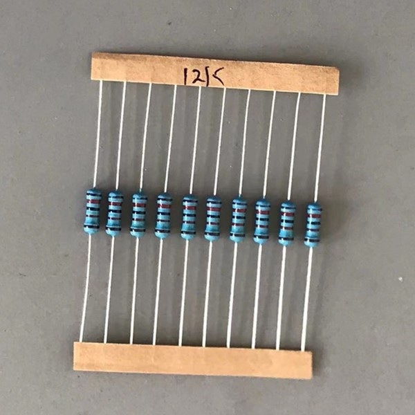 1/2W 1% Metal Film Resistor Kit 1000pcs 100 Values 1Ω-10MΩ Blue