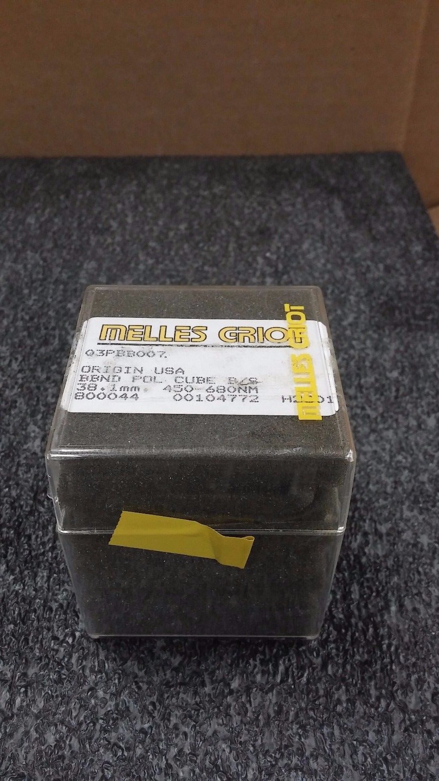 MELLES GRIOT 03PBB007 BBND POL CUB 38.1mm 450-680NM Beam Splitter