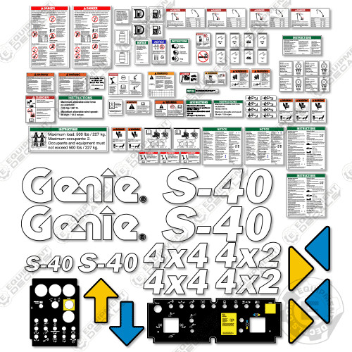 Fits Genie S40 Decal Kit Stick Boom – 7001 to 7182 – 7 YEAR OUTDOOR 3M VINYL!