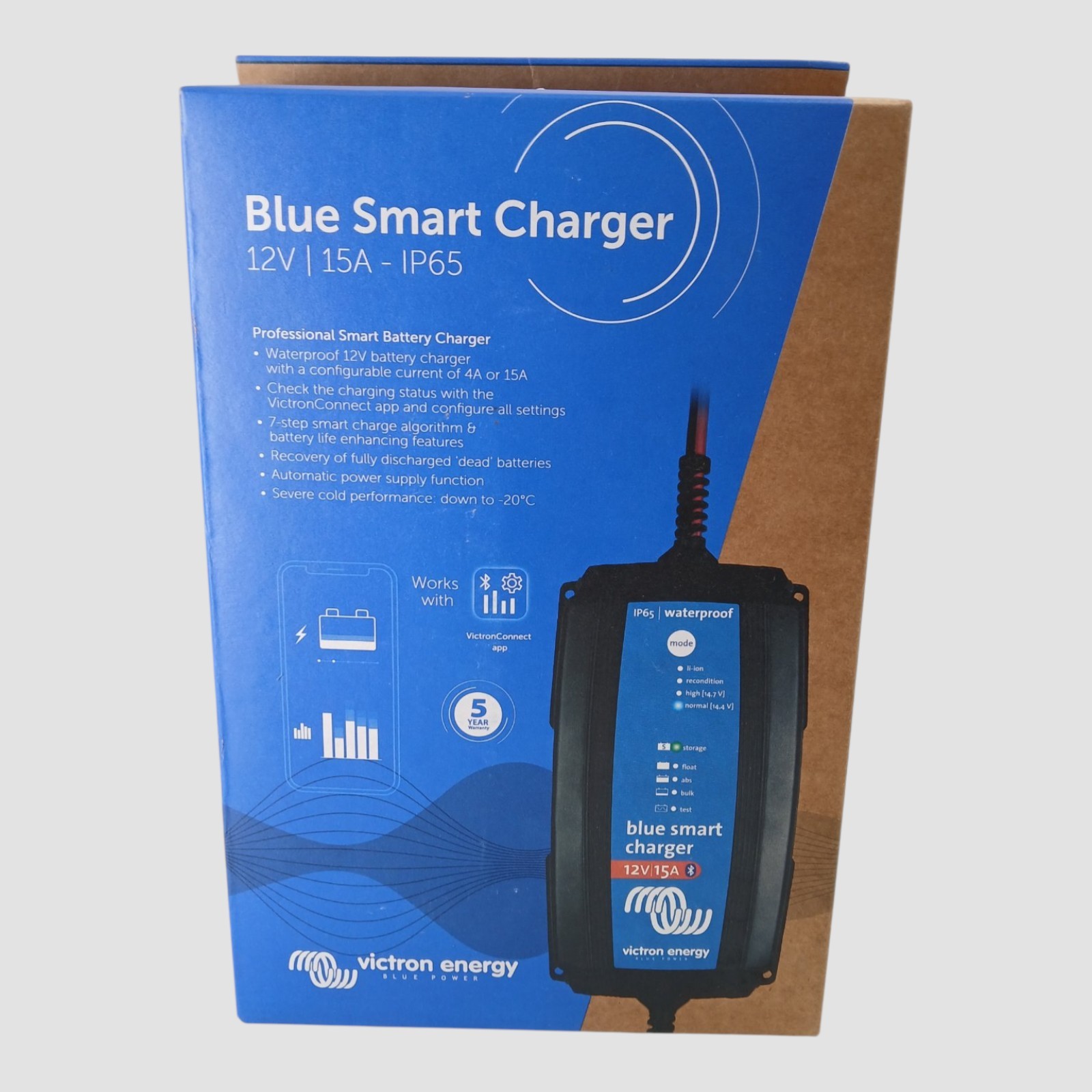 Victron Energy Blue Smart IP65 12V/15A 120V Professional Smart Battery Charger