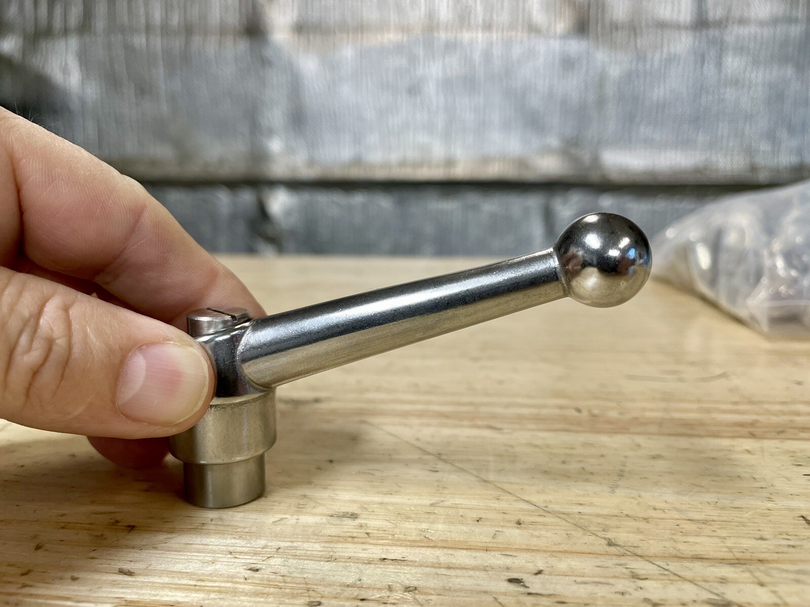 3/8″-16 Adjustable Handle, Classic Ball Style, Stainless Steel