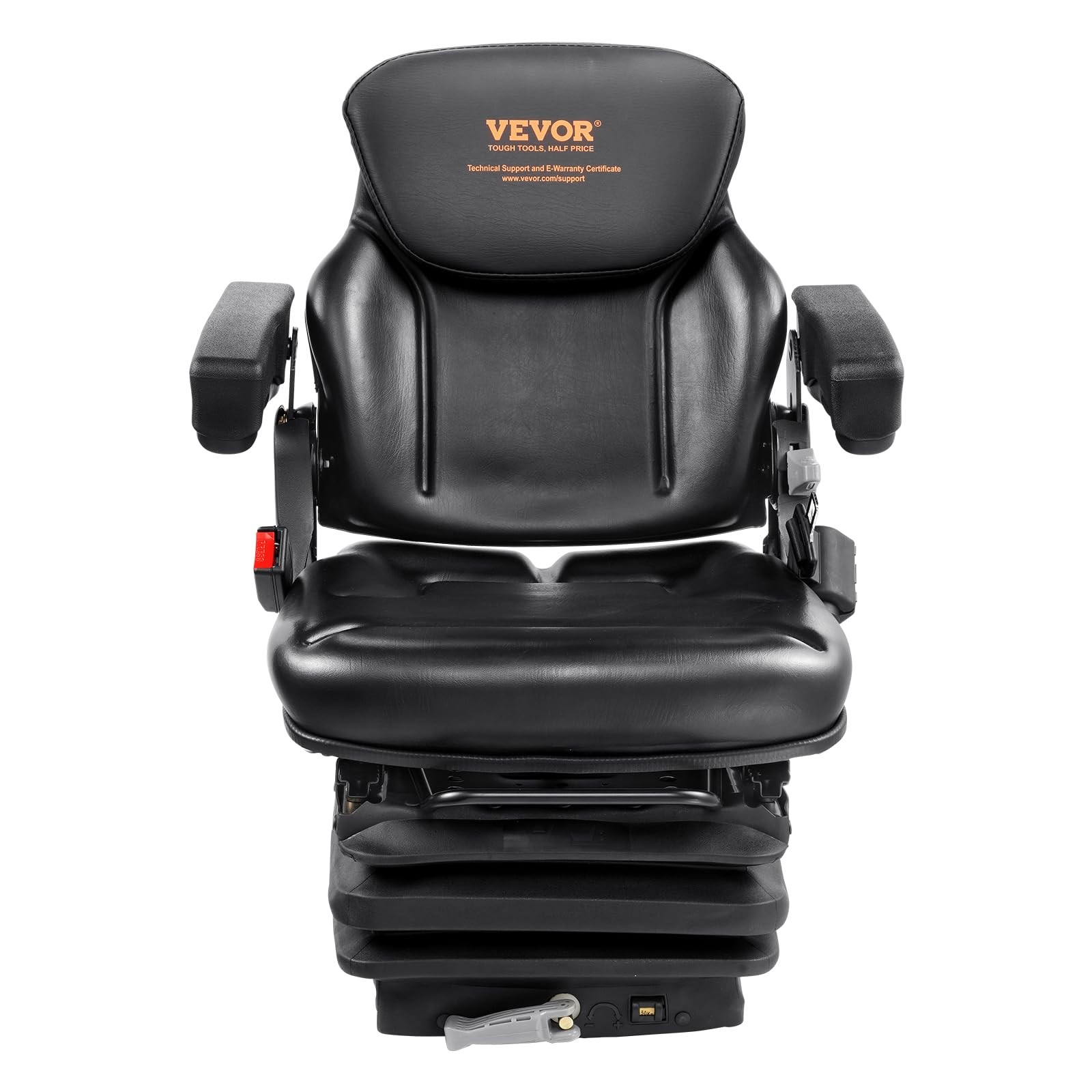VEVOR Universal Forklift Seat, Tractor Seat with 23.2×22.0×29.7 inches, Black