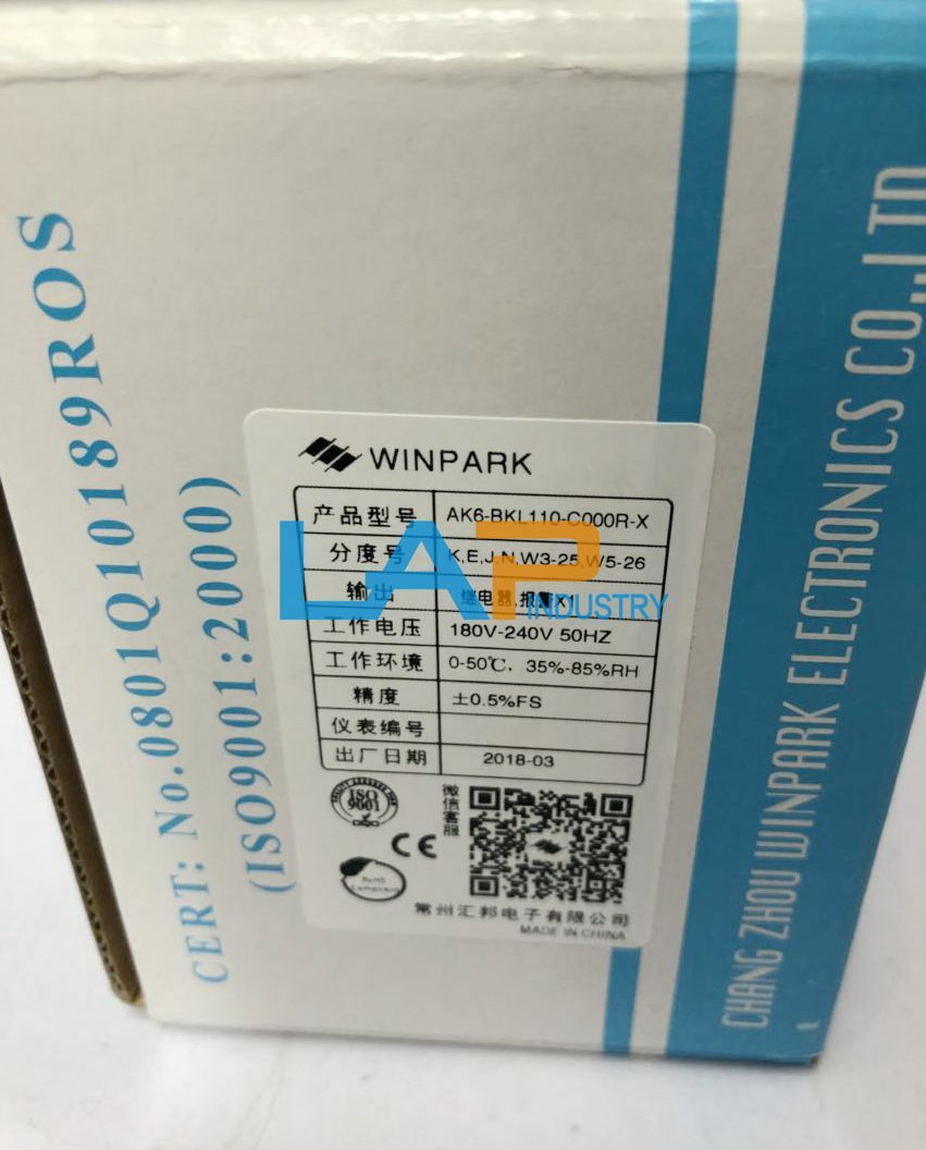 New For WINPARK Temperature Controller AK6-BKL110-C000R-X 180-240V 50HZ 0-50℃