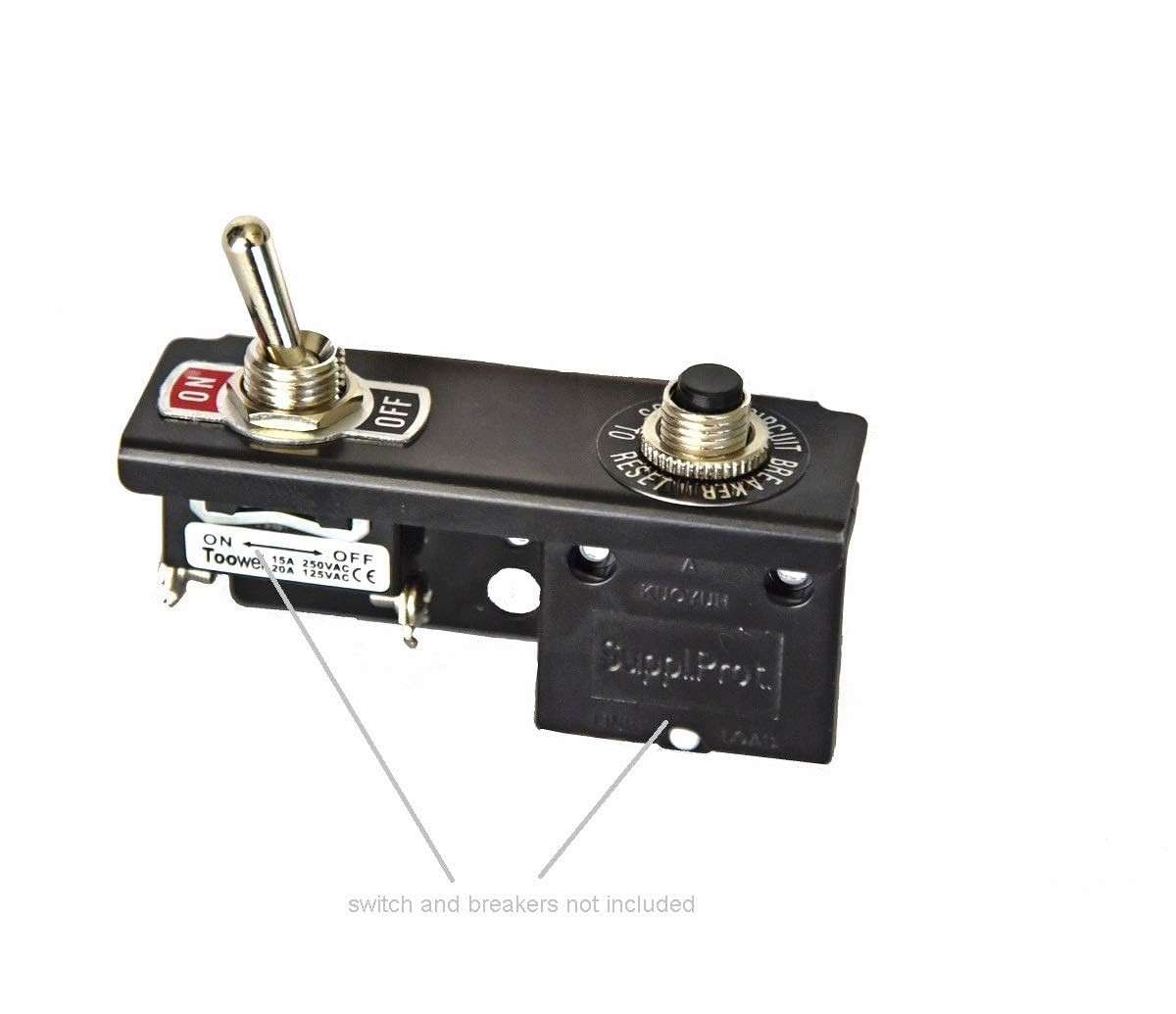 Bracket for Dual Panel Mount Electrical Components like Push Button Circuit Brea