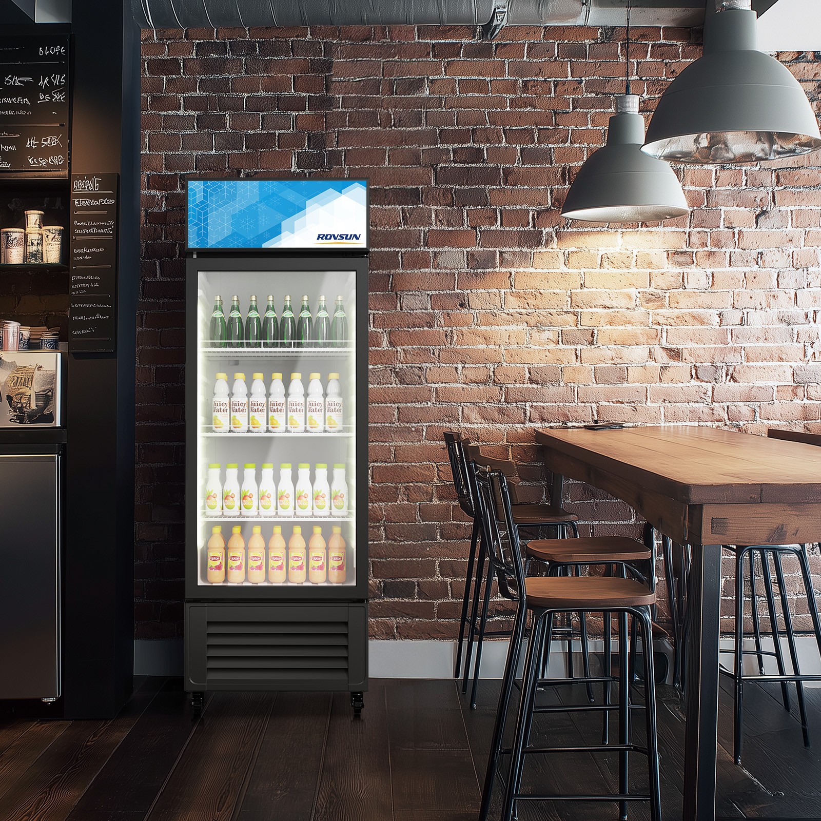 10 Cu.Ft. Commercial One Glass Door Display Upright Beverage Refrigerator Cooler