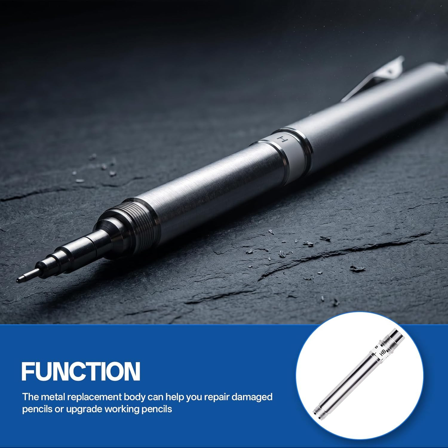 Upgrade Aluminum Pencil Replacement Pen Body For Pentel Graph Gear 1000 Body