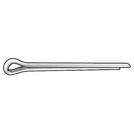 Zoro Select U51700.007.0150 Extended Prong Cotter Pin, 5/64 In Dia, 1-1/2 In