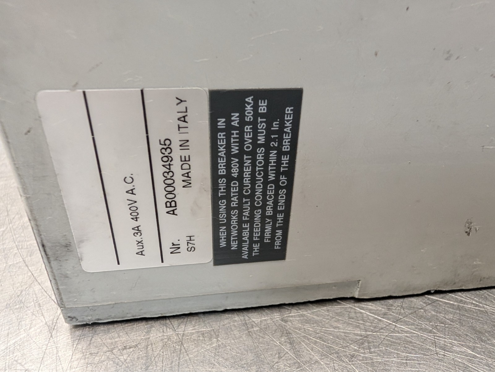 ABB S7H 1000A Circuit Breaker 3P 600V SACE PR211 3A 400v aux S7