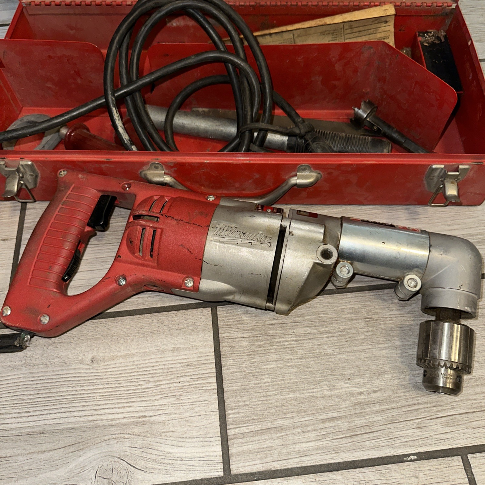 Milwaukee 1101-1 Heavy Duty 120V Corded 1/2″ Right Angle Drill 5397-2