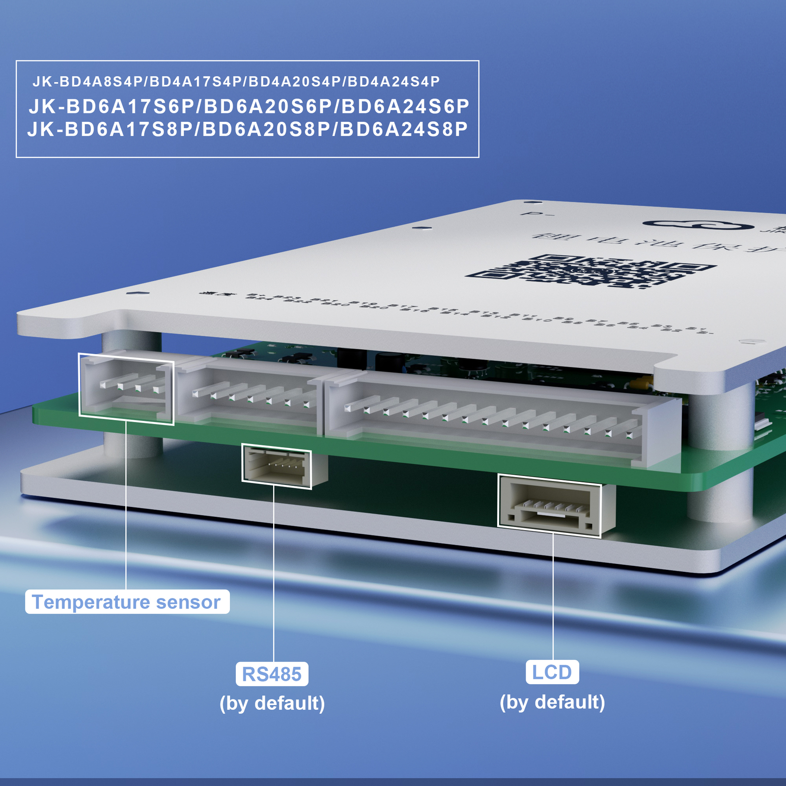 JIKONG Smart BMS 7-20S 80A 0.6A Active Balance LiFePO4 LTO Li-ion witn BT RS485