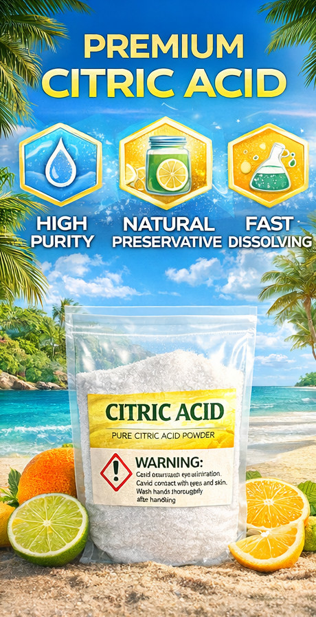 5 lb Citric Acid Powder 100% Pure – Industrial -Heavy Cleaning -Non-Food Grade –